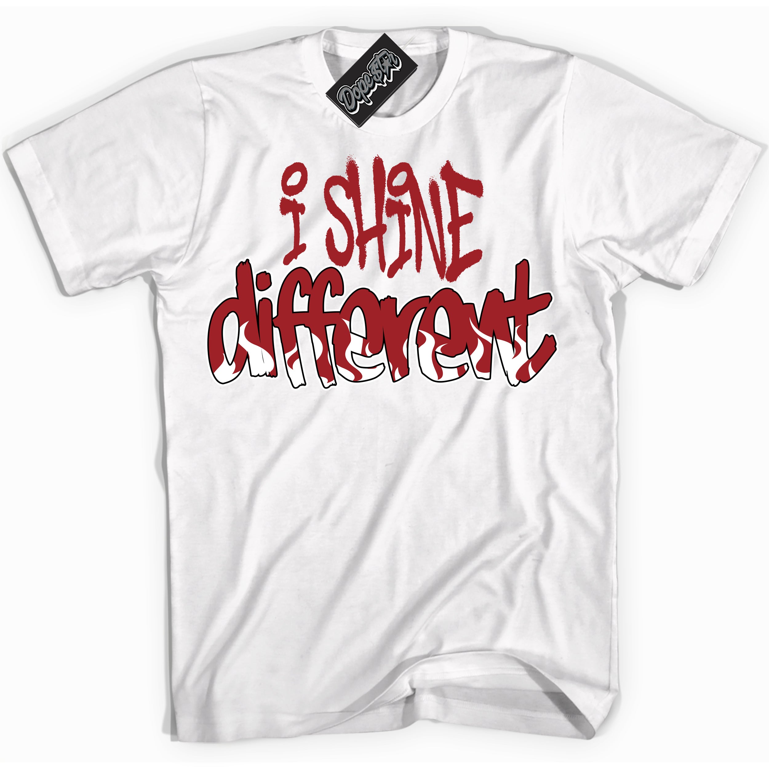 Cool White graphic tee with “ I Shine Different ” print, that perfectly matches Lost And Found 1s sneakers 