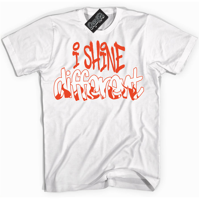 Nike Dunk Low Retro Cosmic Clay 'I Shine Different' Shirt - White Streetwear Mockup | Sneakerhead T-Shirt Matching Nike Dunk Low Retro Cosmic Clay | Limited Edition Urban Streetwear for Sneaker Matching OOTD | Outfits that pair perfectly with your ND Low Retro Cosmic Clay | Sneakerhead Fashion Must-Have Apparel for Men and Women
