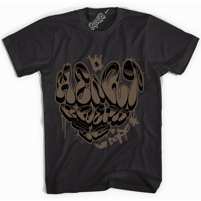 Cool Black Shirt with “Heartbreaker Graffiti” design that perfectly matches the Jumpman Jack TR Travis Scott Dark Mocha Sneakers.