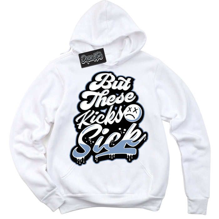 Cool White Hoodie with “ Kick Sick ”  design that Perfectly Matches Reverse Oreo 6s Sneakers.