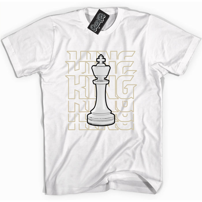 Cool White Shirt with “ King Chess” design that perfectly matches Gratitude 11s Sneakers.