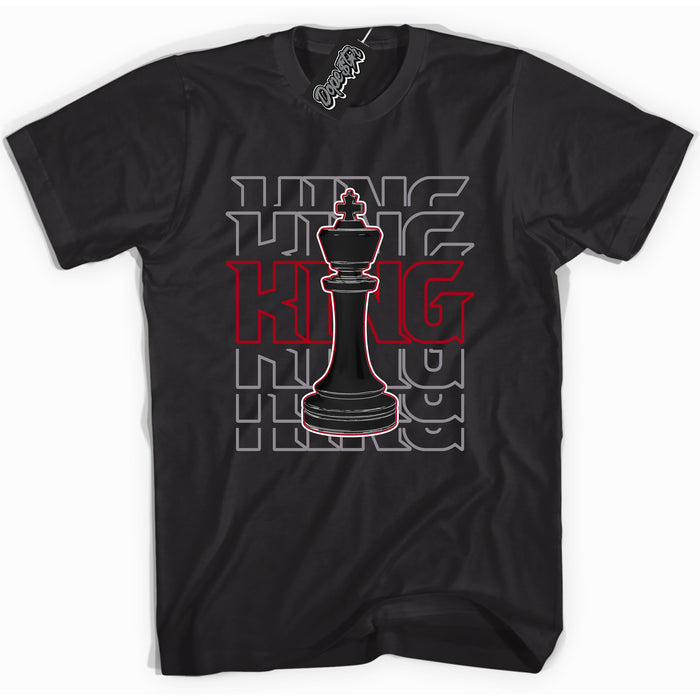 Cool Black Shirt with “ King Chess” design that perfectly matches Bred Reimagined 4s Jordans.