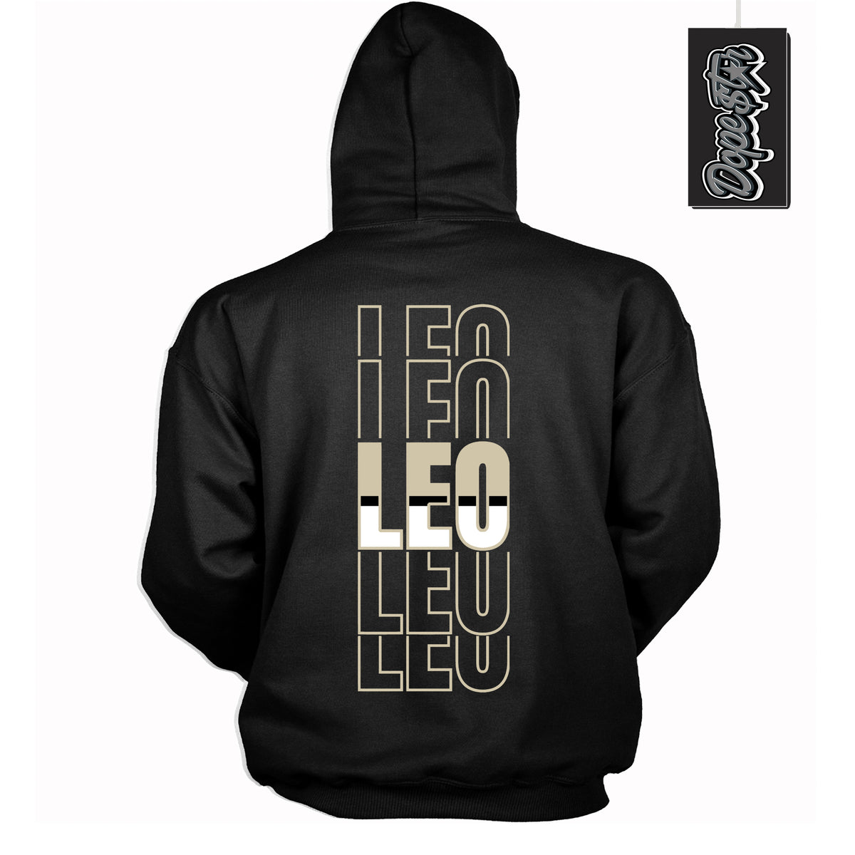 Cool Black Hoodie with “ Leo ”  design that Perfectly Matches  Gratitude 11s Sneakers.