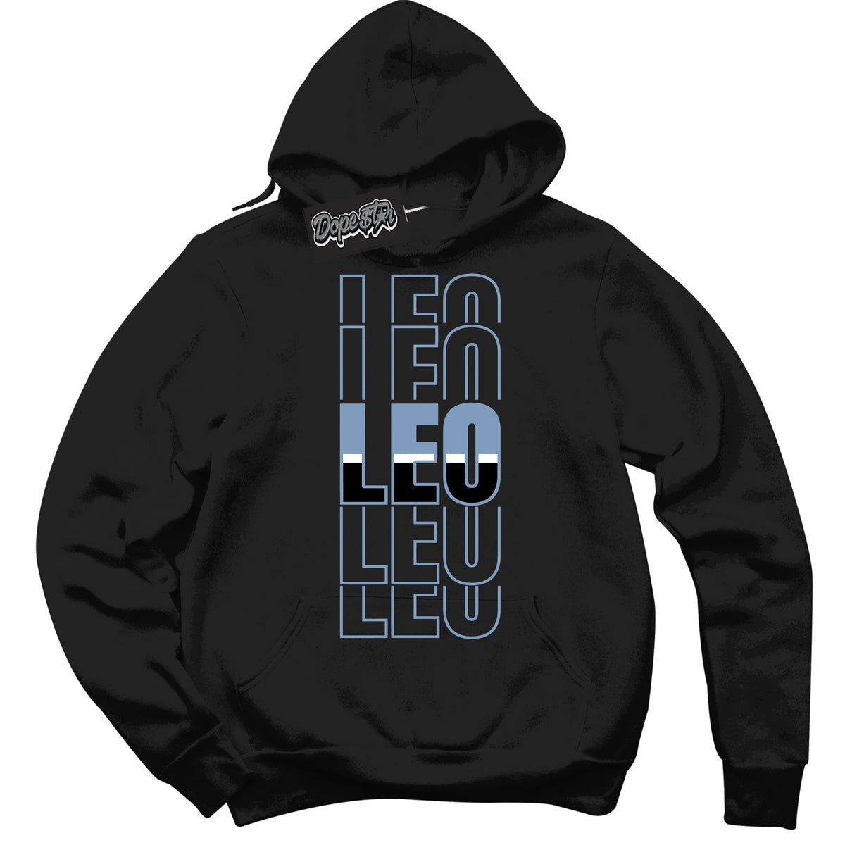 Cool Black Hoodie with “ Leo ”  design that Perfectly Matches Reverse Oreo 6s Sneakers.