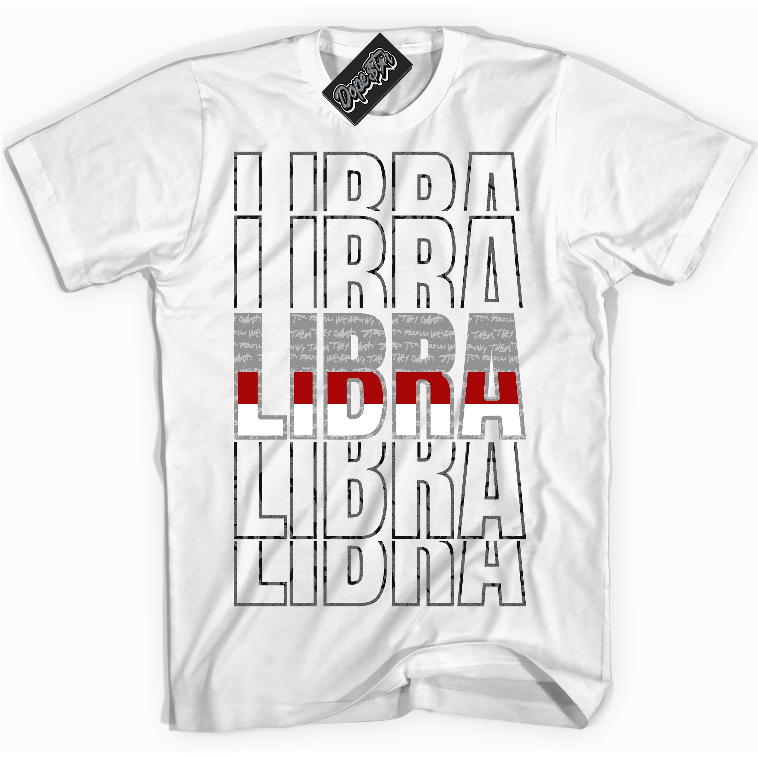 Cool White Shirt with “ Libra ” design that perfectly matches Rebellionaire 1s Sneakers.