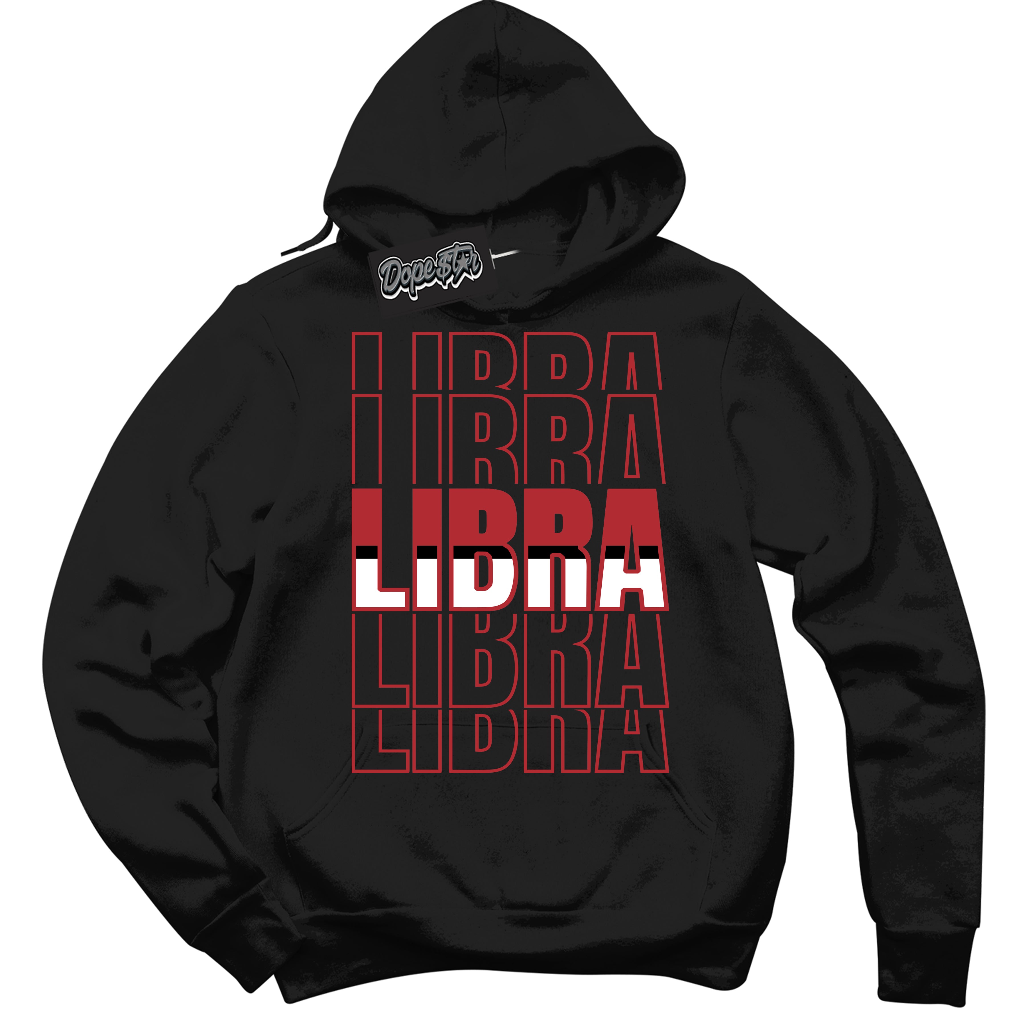Cool Black Hoodie With “ Libra “ Design That Perfectly Matches Lost And Found 1s Sneakers