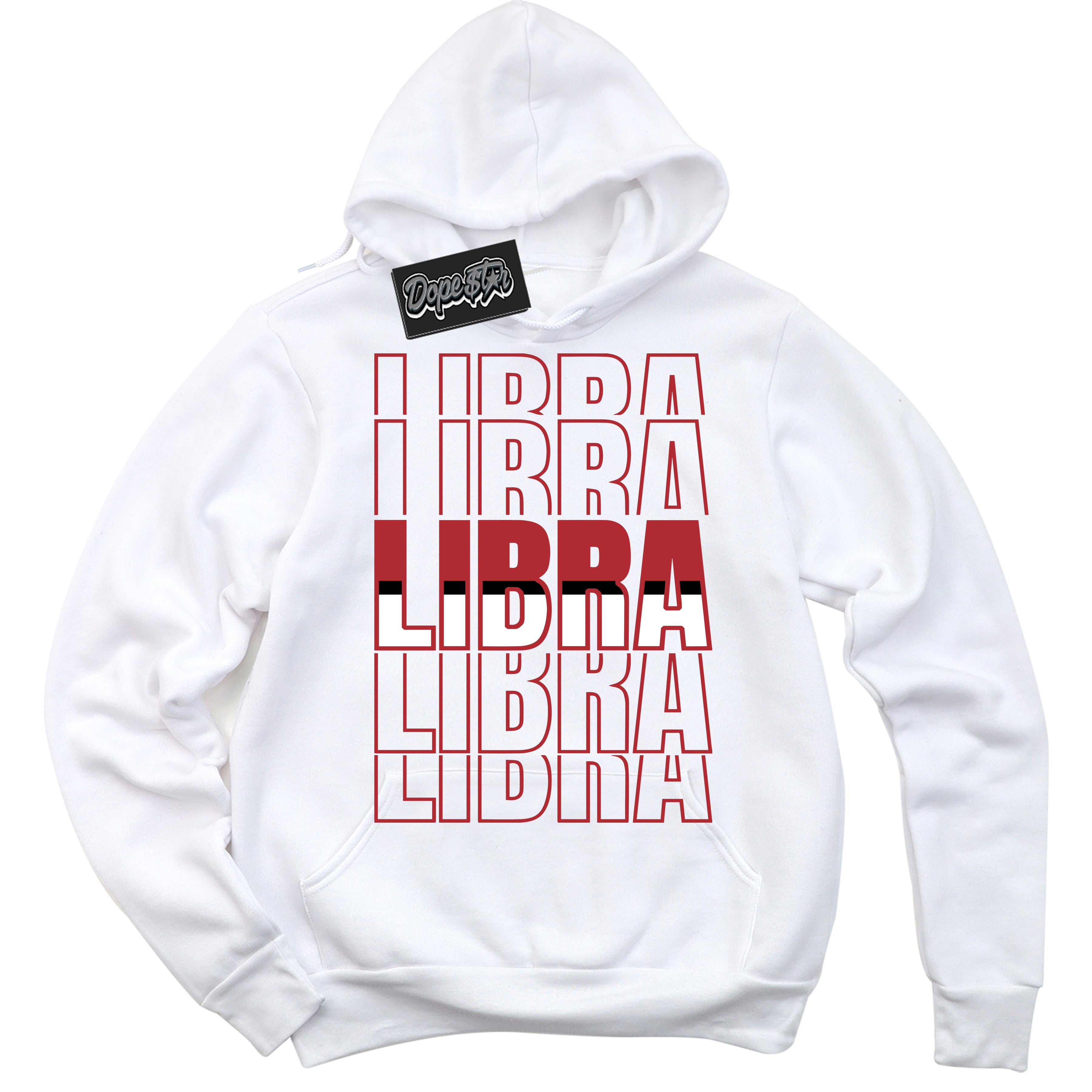 Cool White Hoodie With “ Libra “  Design That Perfectly Matches Lost And Found 1s Sneakers.