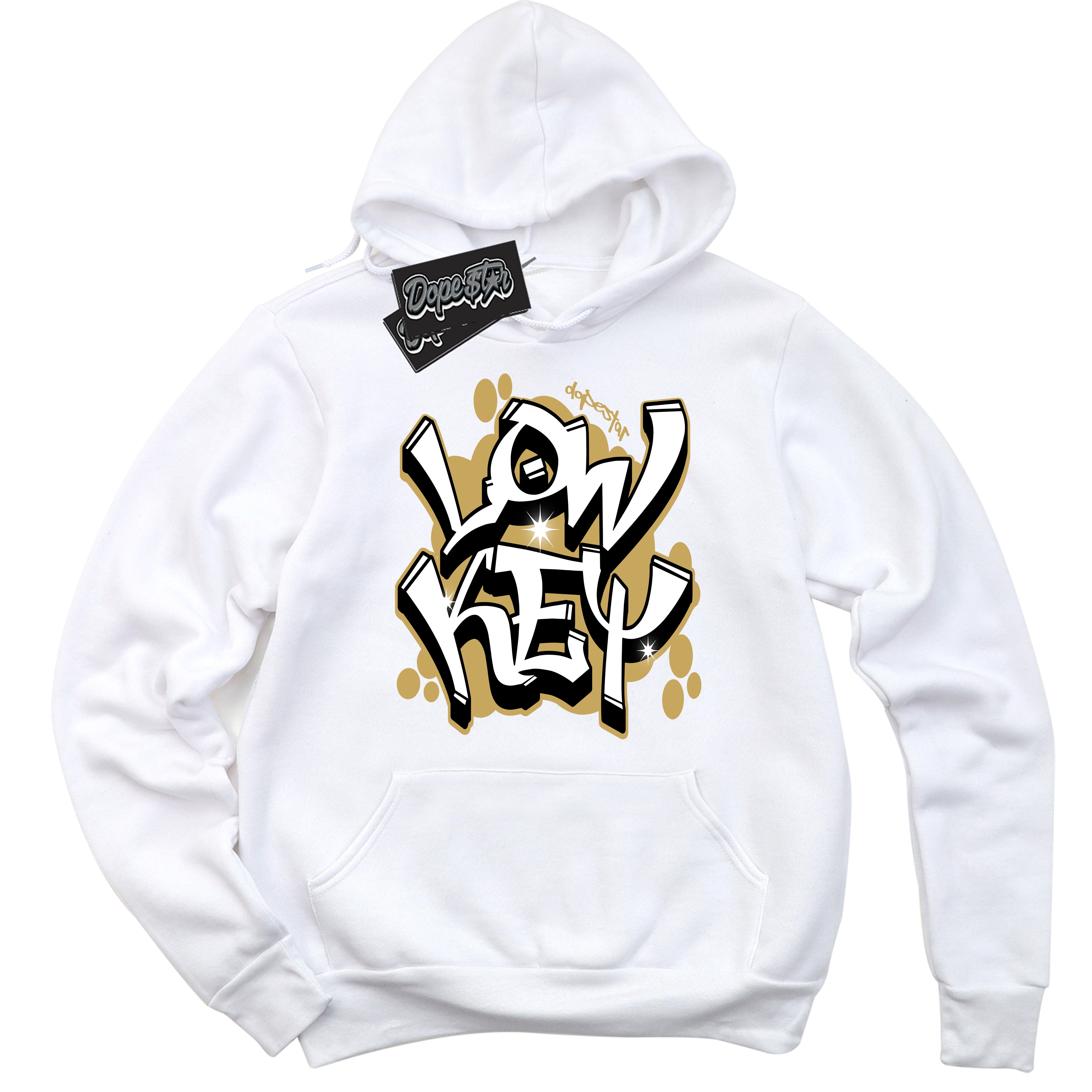 White “Low Key” Hoodie by Dope Star Brand®, styled to match Rookie of The Year 1s sneakers
