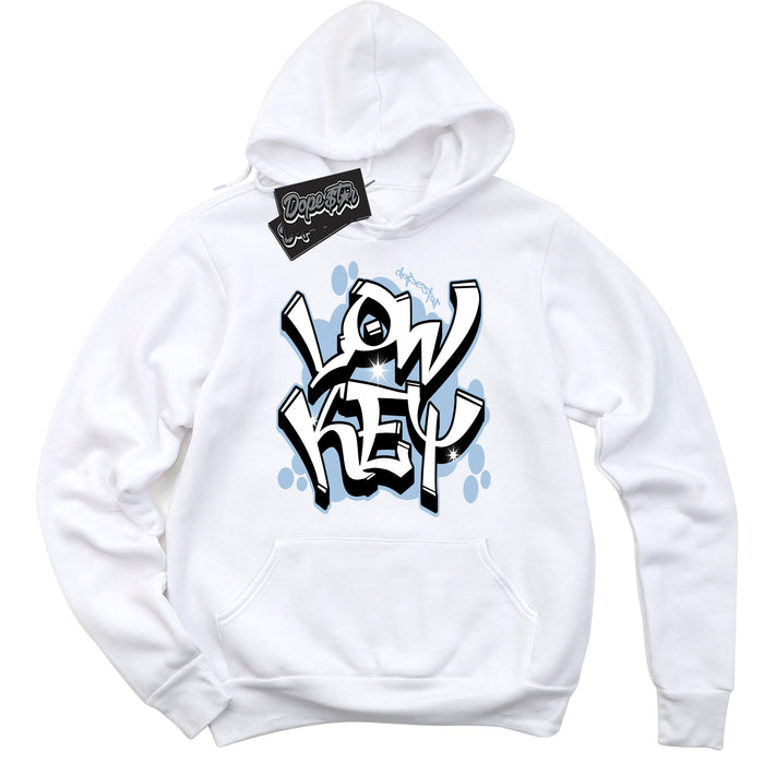 White “Low Key” Hoodie by Dope Star Brand®, styled to match Reverse Panda Dunk sneakers
