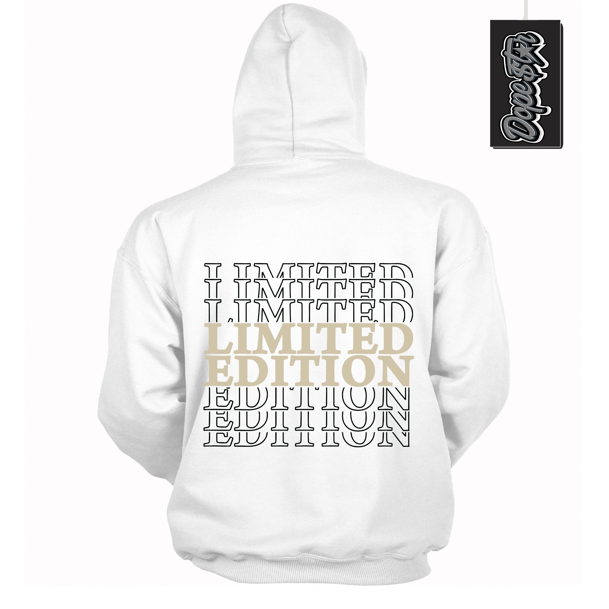 Cool White Hoodie with “ Limited Edition ”  design that Perfectly Matches Gratitude 11s Sneakers.