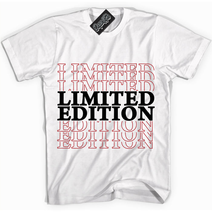 Cool White graphic tee with “ Limited Edition ” print, that perfectly matches Lost And Found 1s sneakers 