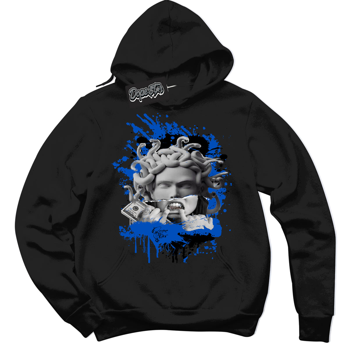 Dunk Low Astronomy Blue 'Medusa' Hoodie – Black Streetwear Sweatshirt | Sneaker Matching Hoodie for Dunk Low Astronomy Blue | Men's & Women's Streetwear Outfit by Sneaker Shirts Outlet.
