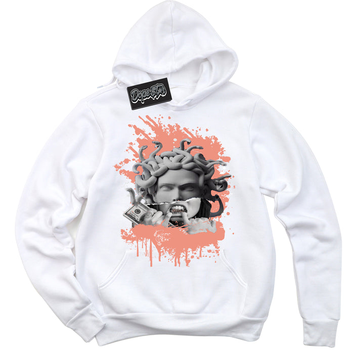 Dunk Low Light Wild Mango 'Medusa' Hoodie – White Streetwear Sweatshirt | Sneaker Matching Hoodie for Dunk Low Light Wild Mango | Urban Fashion for Medusa | Men's & Women's Streetwear Outfit by Sneaker Shirts Outlet.
