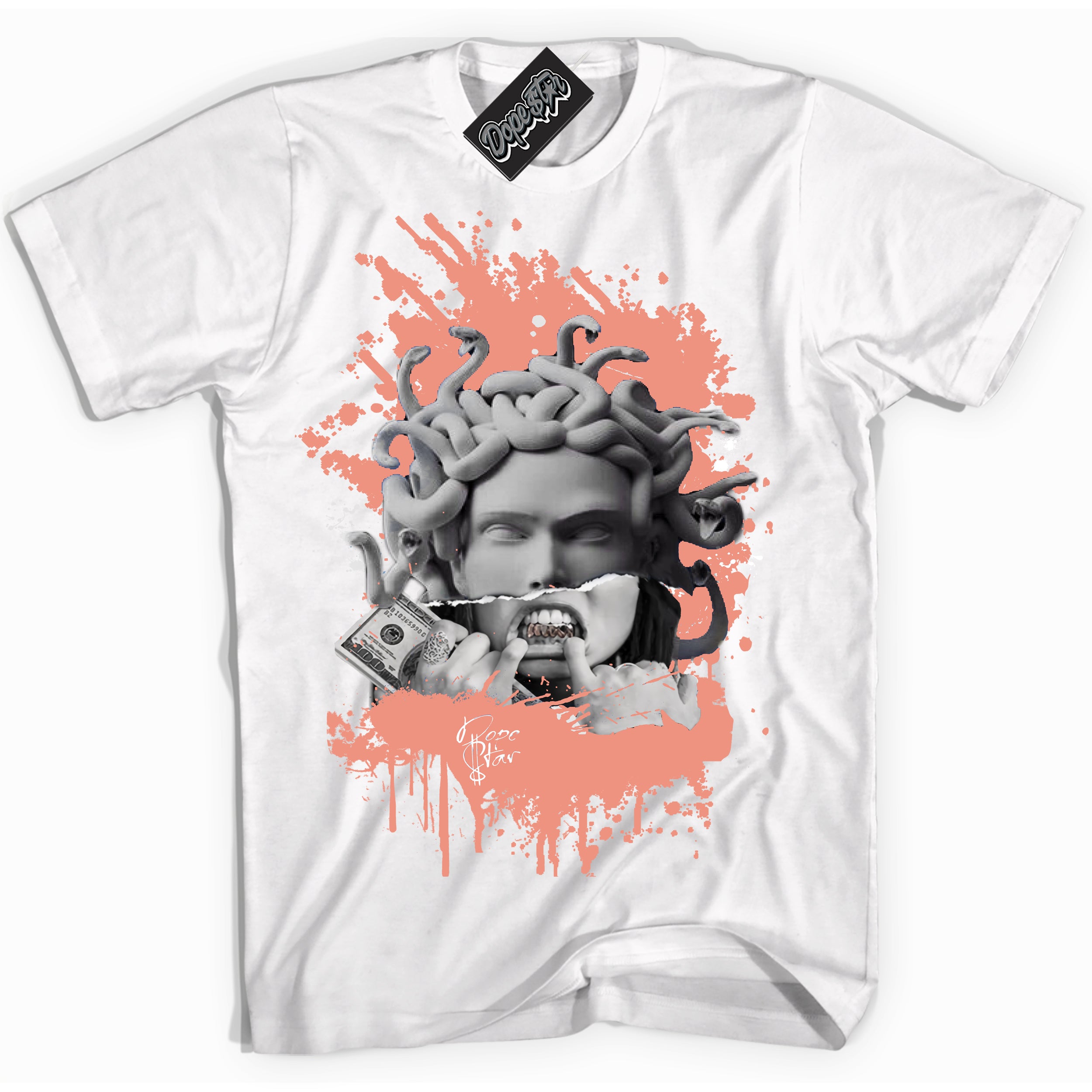 Dunk Low Light Wild Mango 'Medusa' Shirt – White Streetwear T-Shirt | Sneaker Matching Tee for Dunk Low Light Wild Mango | Urban Fashion for Medusa | Men's & Women's Streetwear Outfit by Sneaker Shirts Outlet.
