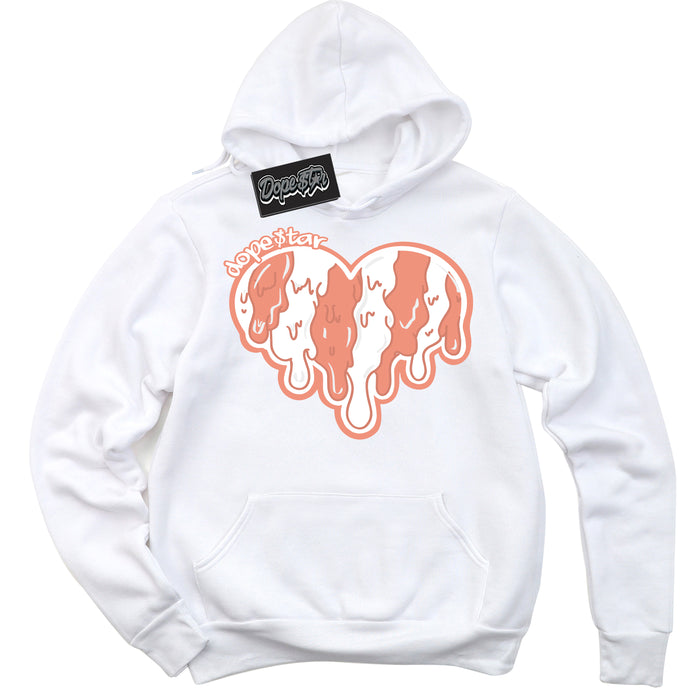 Dunk Low Light Wild Mango 'Melting Heart' Hoodie – White Streetwear Sweatshirt | Sneaker Matching Hoodie for Dunk Low Light Wild Mango | Urban Fashion for Melting Heart | Men's & Women's Streetwear Outfit by Sneaker Shirts Outlet.
