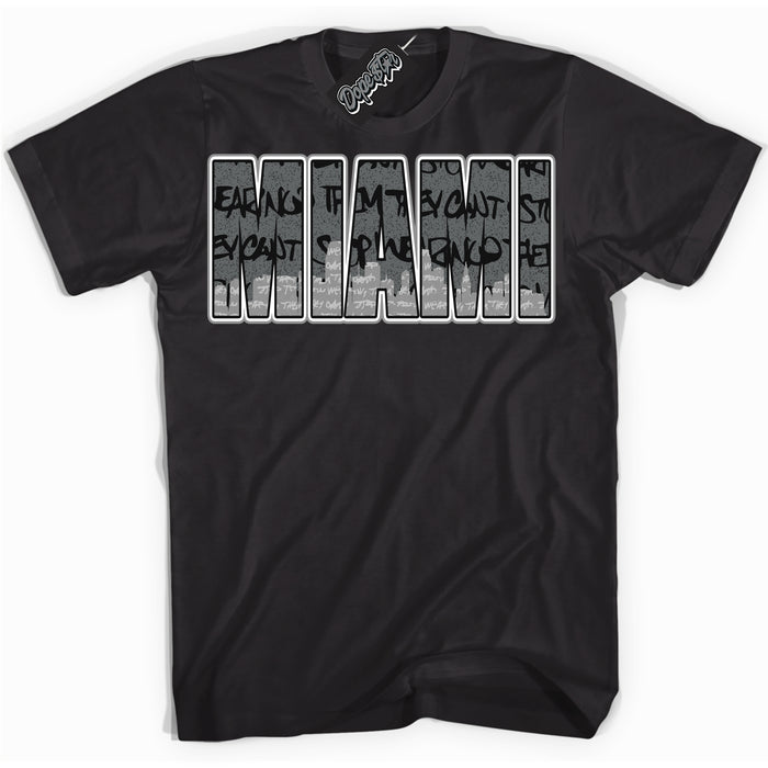 Cool Black Shirt with “ Miami ” design that perfectly matches Rebellionaire 1s Sneakers.
