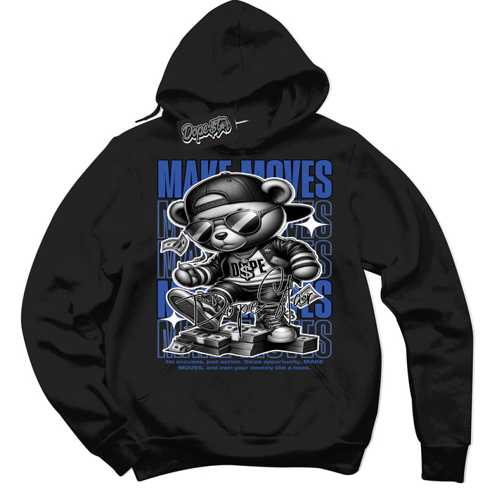 Dunk Low Astronomy Blue 'Make Moves' Hoodie – Black Streetwear Sweatshirt | Sneaker Matching Hoodie for Dunk Low Astronomy Blue | Men's & Women's Streetwear Outfit by Sneaker Shirts Outlet.
