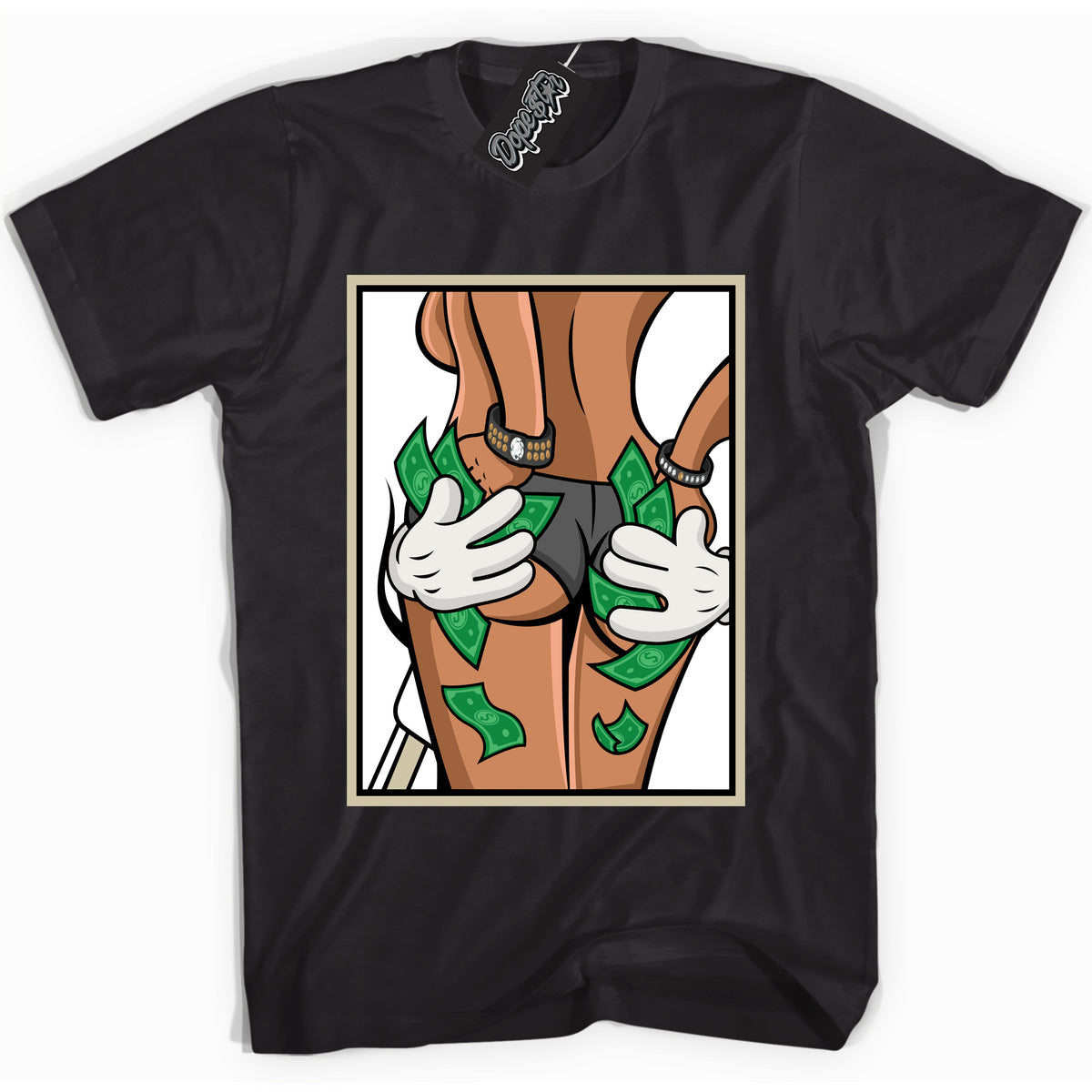 Cool Black Shirt with “ Money Hands” design that perfectly matches Gratitude 11s Sneakers.