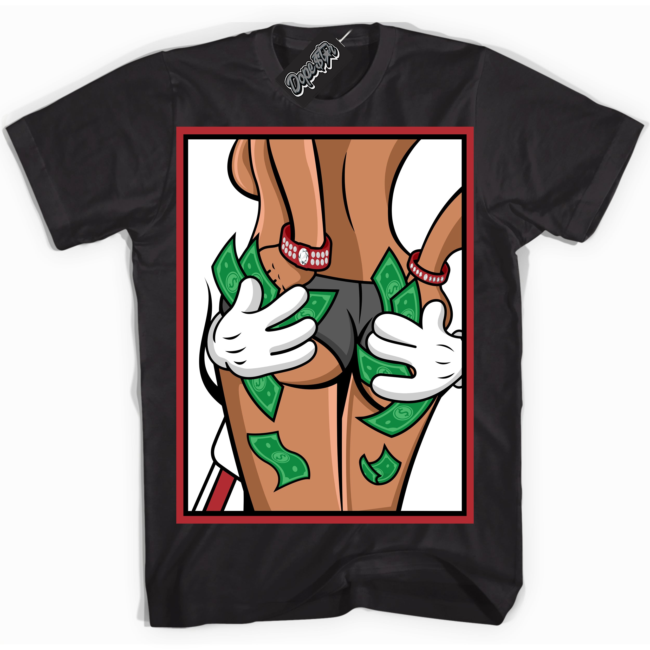 Cool Black graphic tee with “ Money Hands ” print, that perfectly matches Lost And Found 1s sneakers 