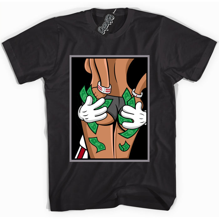 Cool Black Shirt with “ Money Hands” design that perfectly matches Bred Reimagined 4s Jordans.