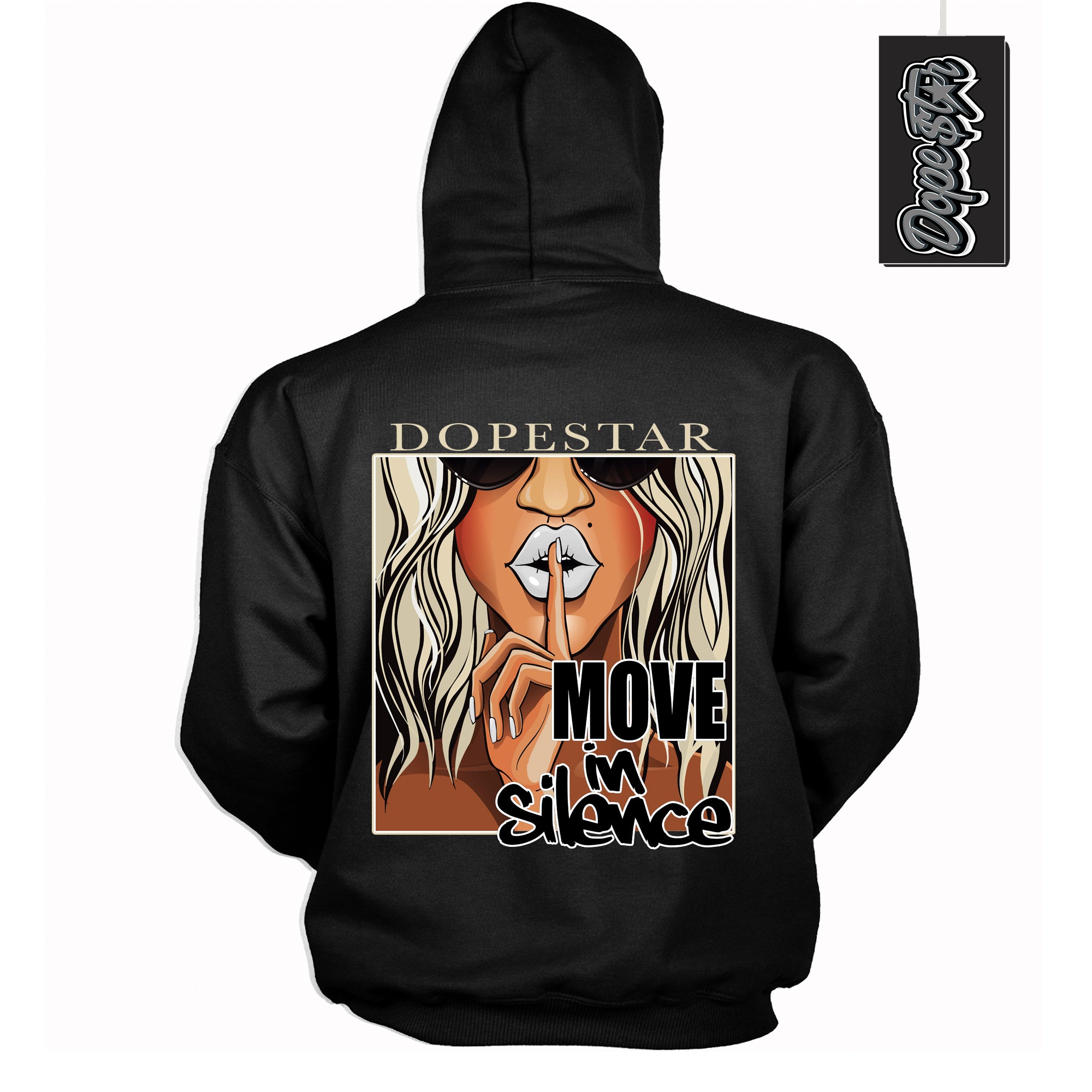Cool Black Hoodie with “ Move In Silence ”  design that Perfectly Matches  Gratitude 11s Sneakers.