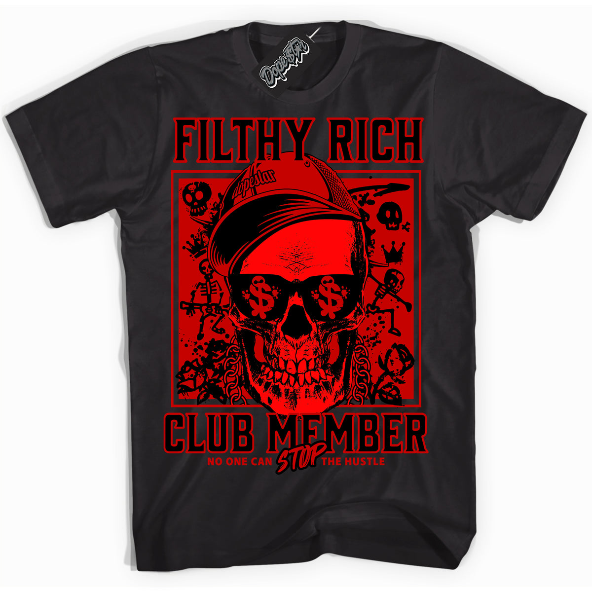 Cool Black Shirt with “ Filthy Rich ” design that perfectly matches RTFKT X ND Genesis.