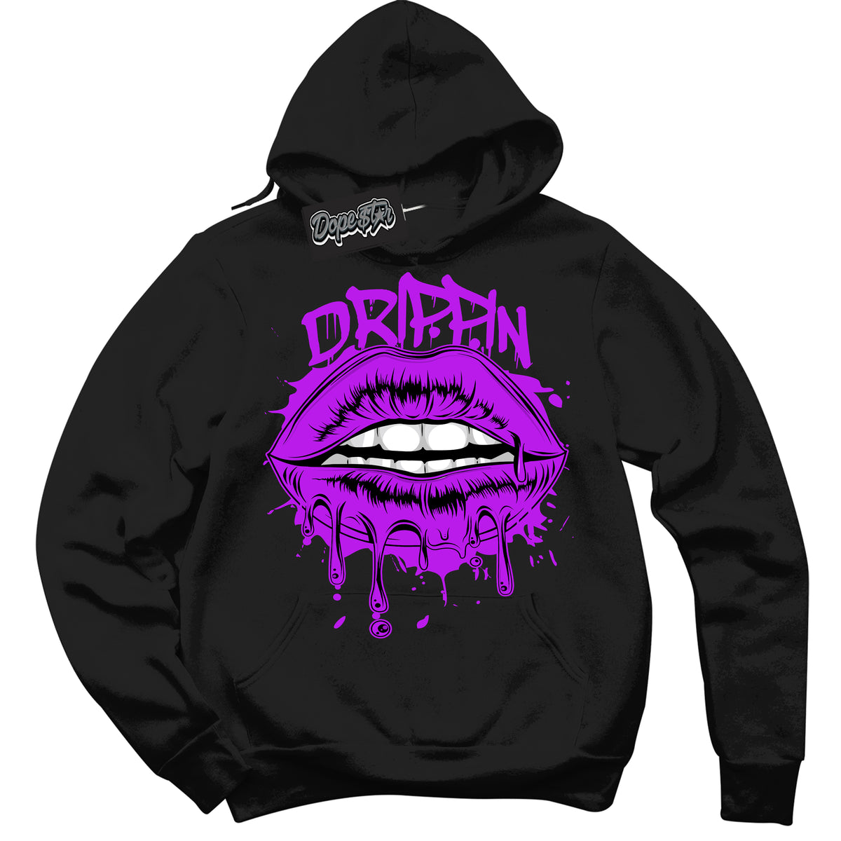 Cool Black Hoodie with “ Drippin ”  design that Perfectly Matches RTKT Genesis Dunk Sneakers.