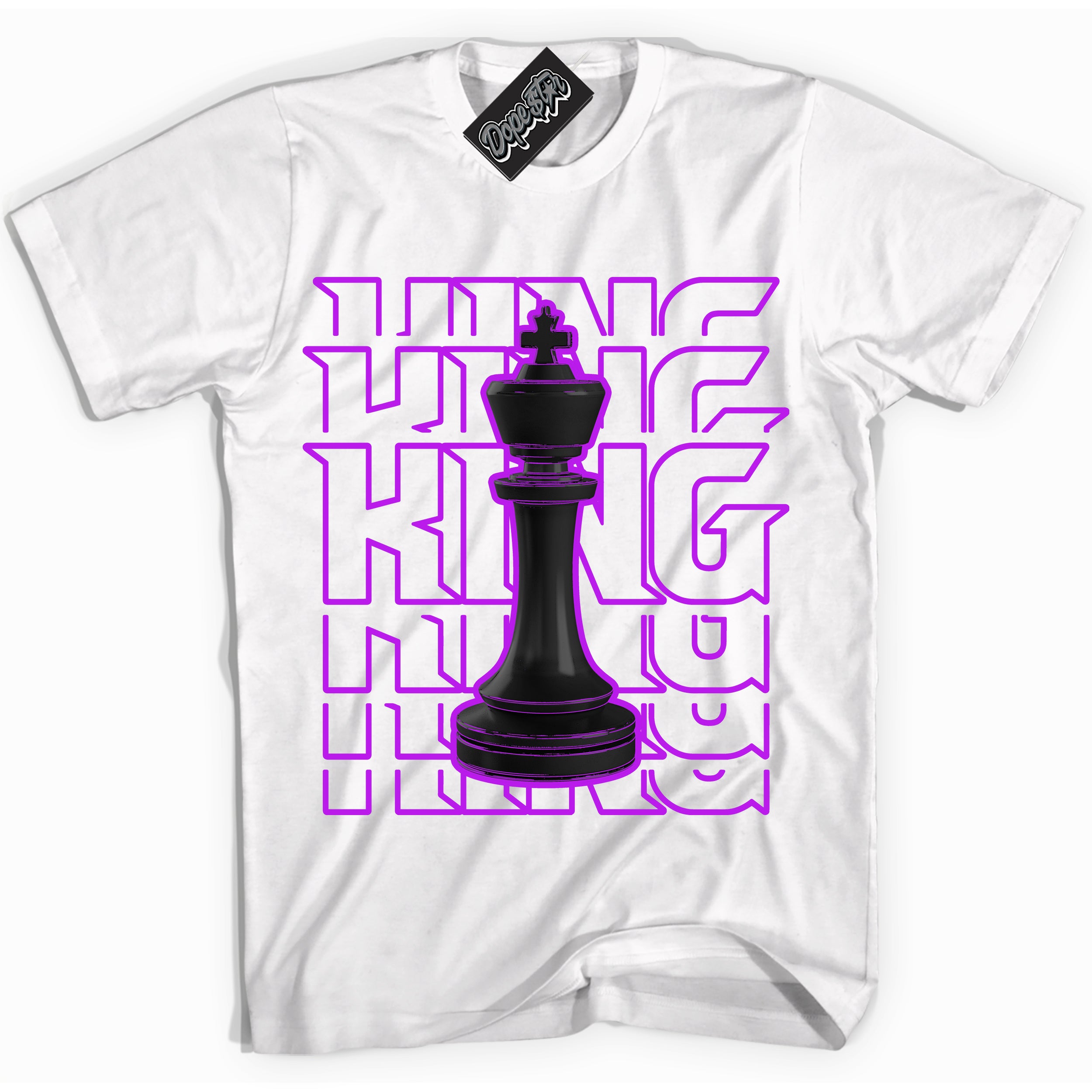 Cool White Shirt with “ King Chess” design that perfectly matches RTKT Genesis Dunk Sneakers.