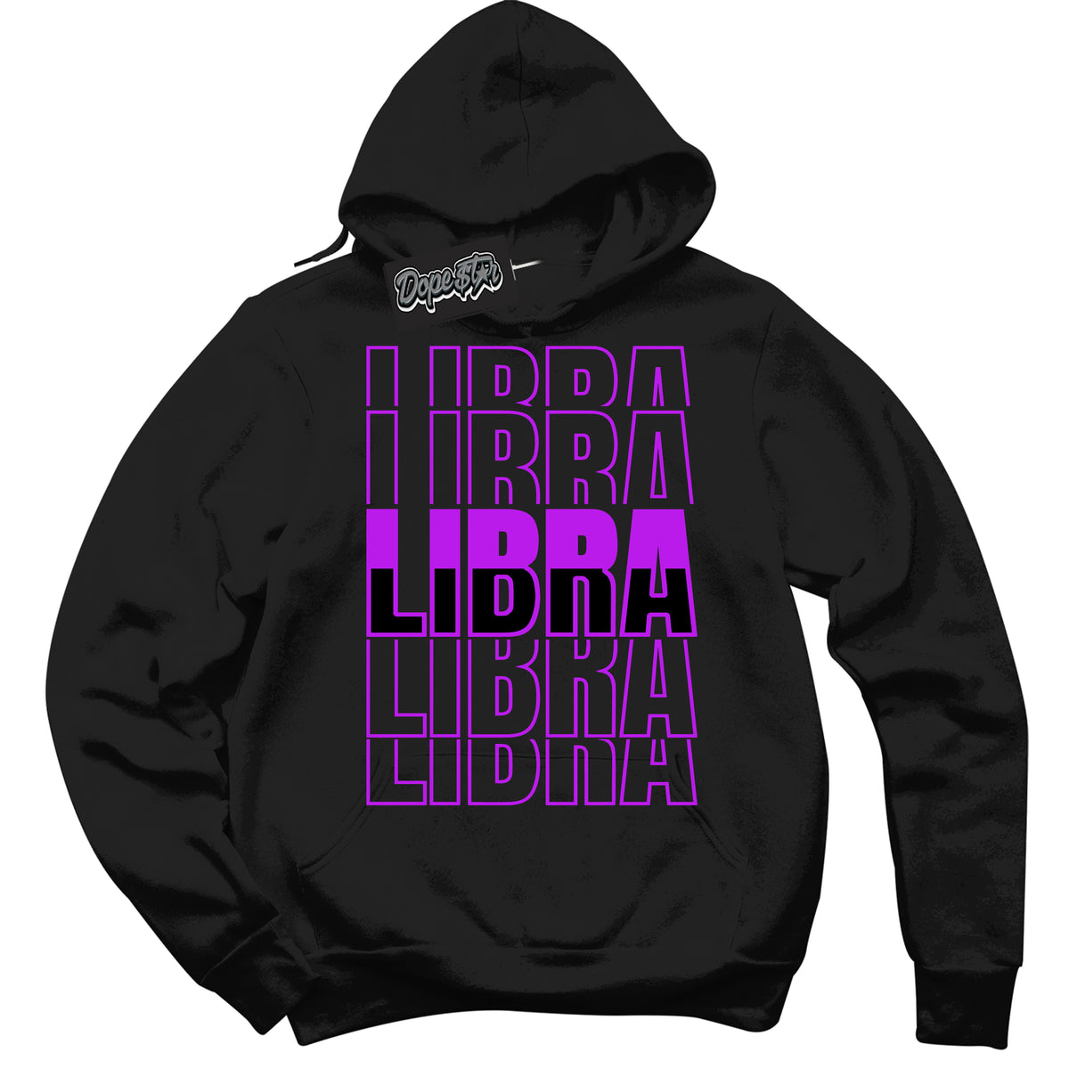 Cool Black Hoodie with “ Libra ”  design that Perfectly Matches RTKT Genesis Dunk Sneakers.