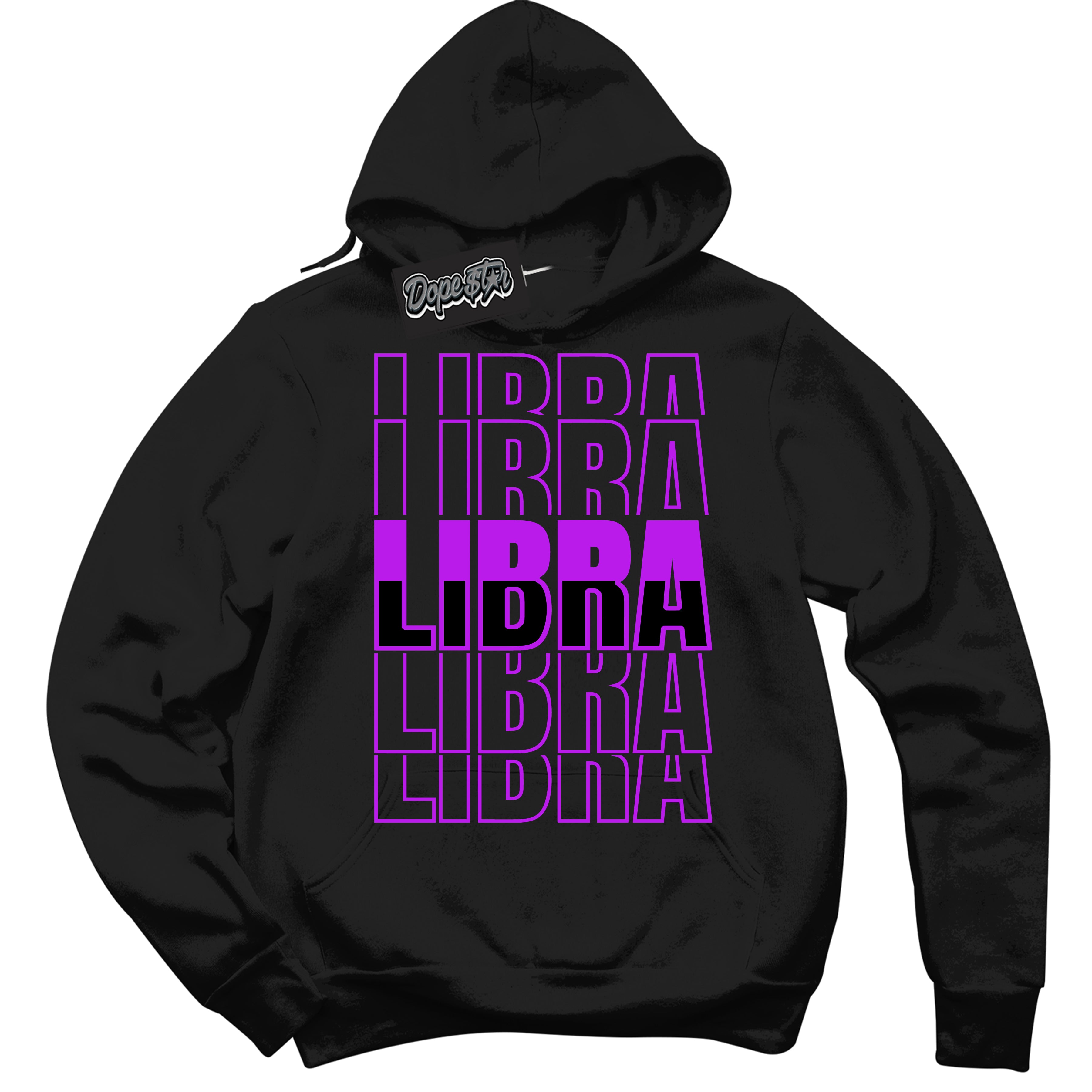 Cool Black Hoodie with “ Libra ”  design that Perfectly Matches RTKT Genesis Dunk Sneakers.