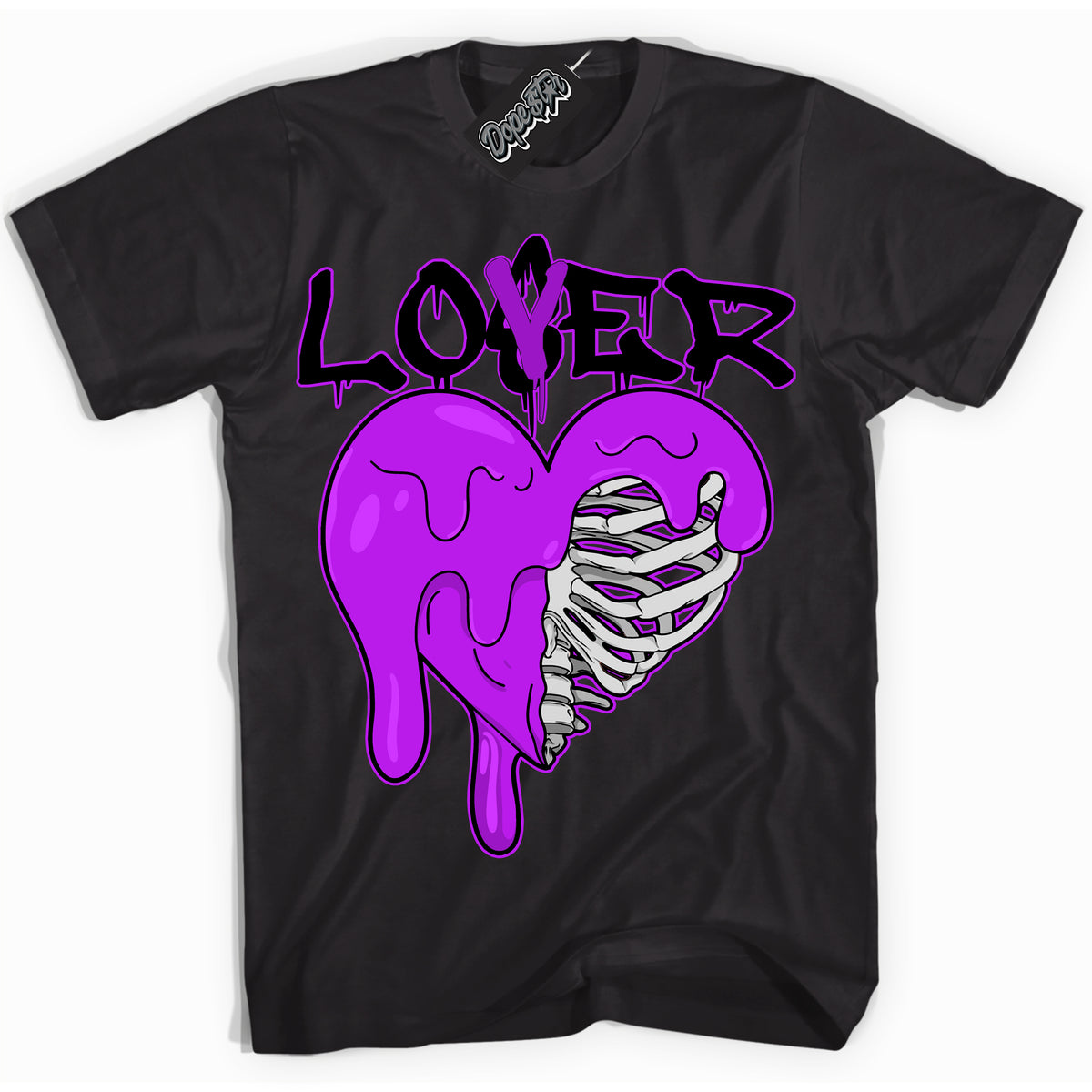 Cool Black Shirt with “ Lover Loser” design that perfectly matches RTKT Genesis Dunk Sneakers.