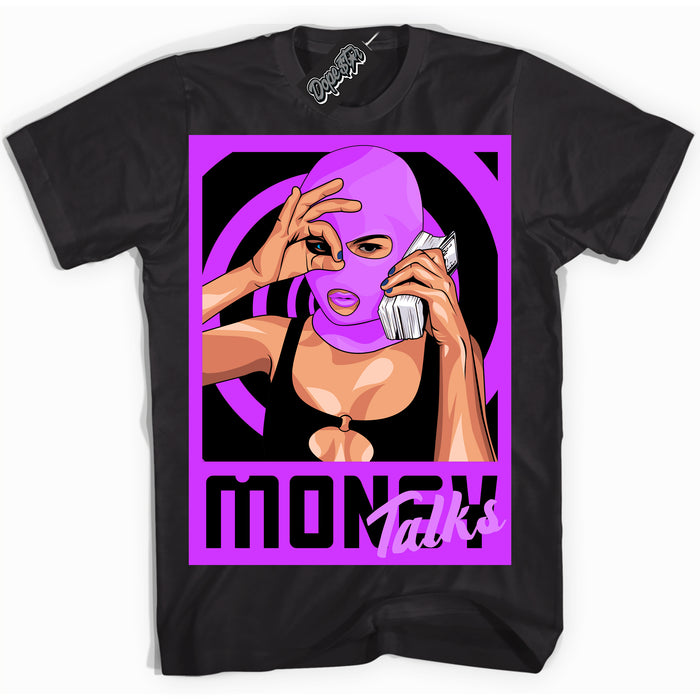 Cool Black Shirt with “ Money Talks” design that perfectly matches RTKT Genesis Dunk Sneakers.