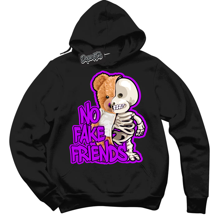 Cool Black Hoodie with “ No Fake Friends ”  design that Perfectly Matches RTKT Genesis Dunk Sneakers.