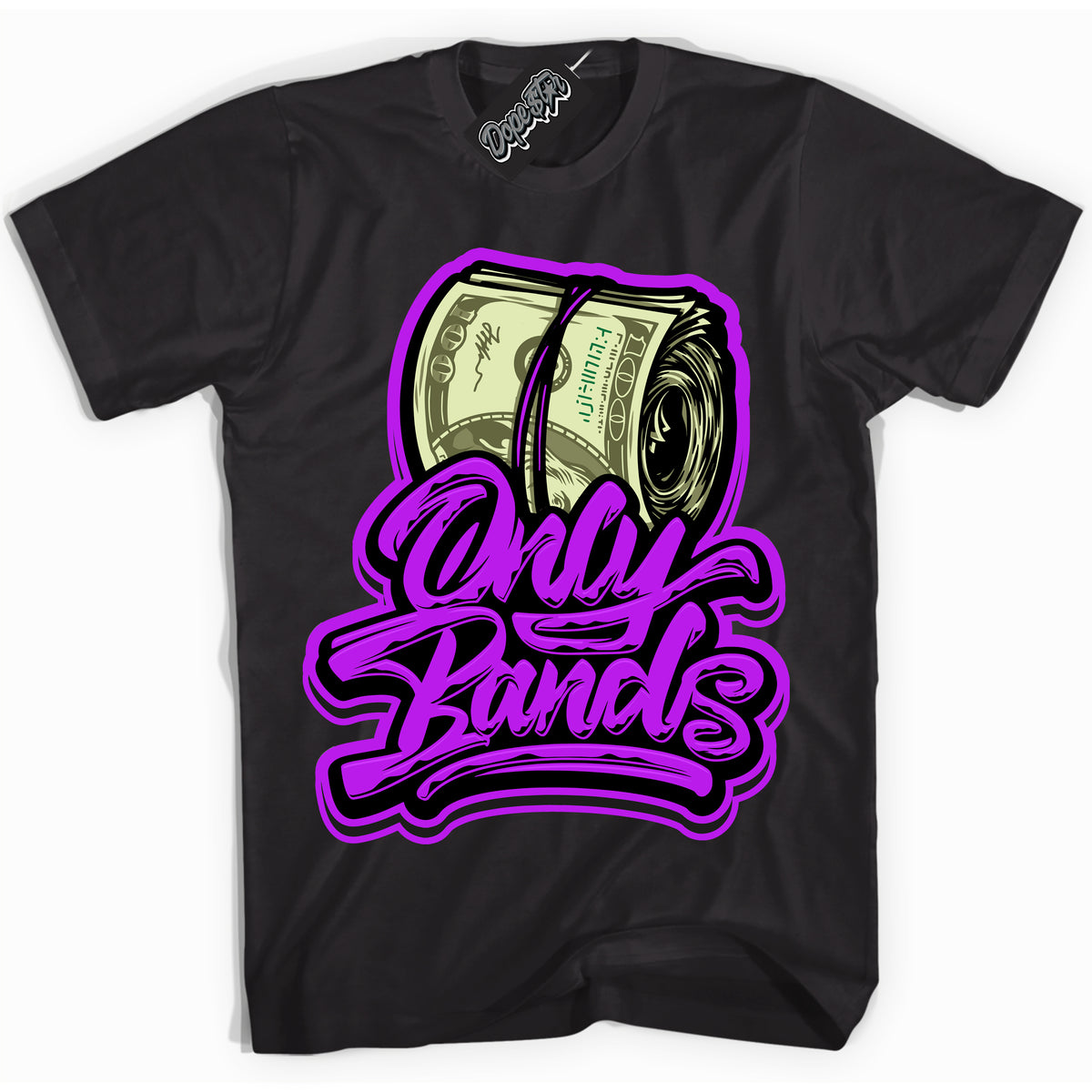 Cool Black Shirt with “ Only Bands” design that perfectly matches RTKT Genesis Dunk Sneakers.
