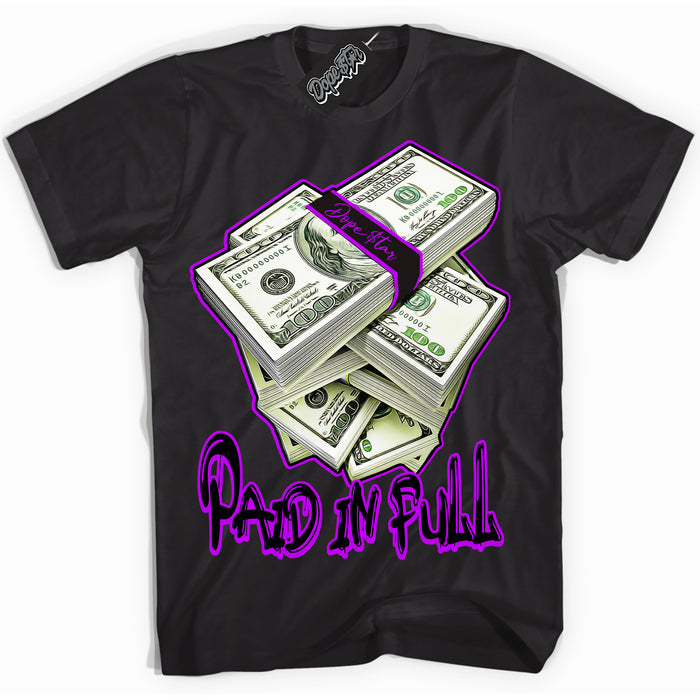Cool Black Shirt with “ Paid In Full” design that perfectly matches RTKT Genesis Dunk Sneakers.