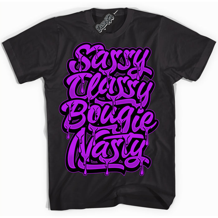 Cool Black Shirt with “ Sassy Classy” design that perfectly matches RTKT Genesis Dunk Sneakers.