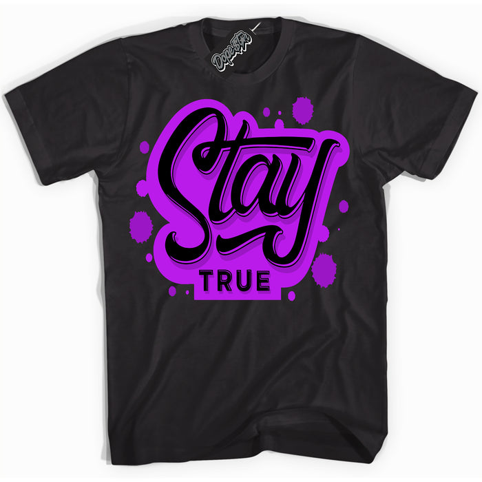 Cool Black Shirt with “ Stay True” design that perfectly matches RTKT Genesis Dunk Sneakers.
