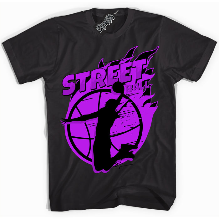 Cool Black Shirt with “ Street Ball” design that perfectly matches RTKT Genesis Dunk Sneakers.