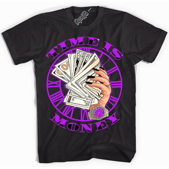 Cool Black Shirt with “ Time Is Money” design that perfectly matches RTKT Genesis Dunk Sneakers.
