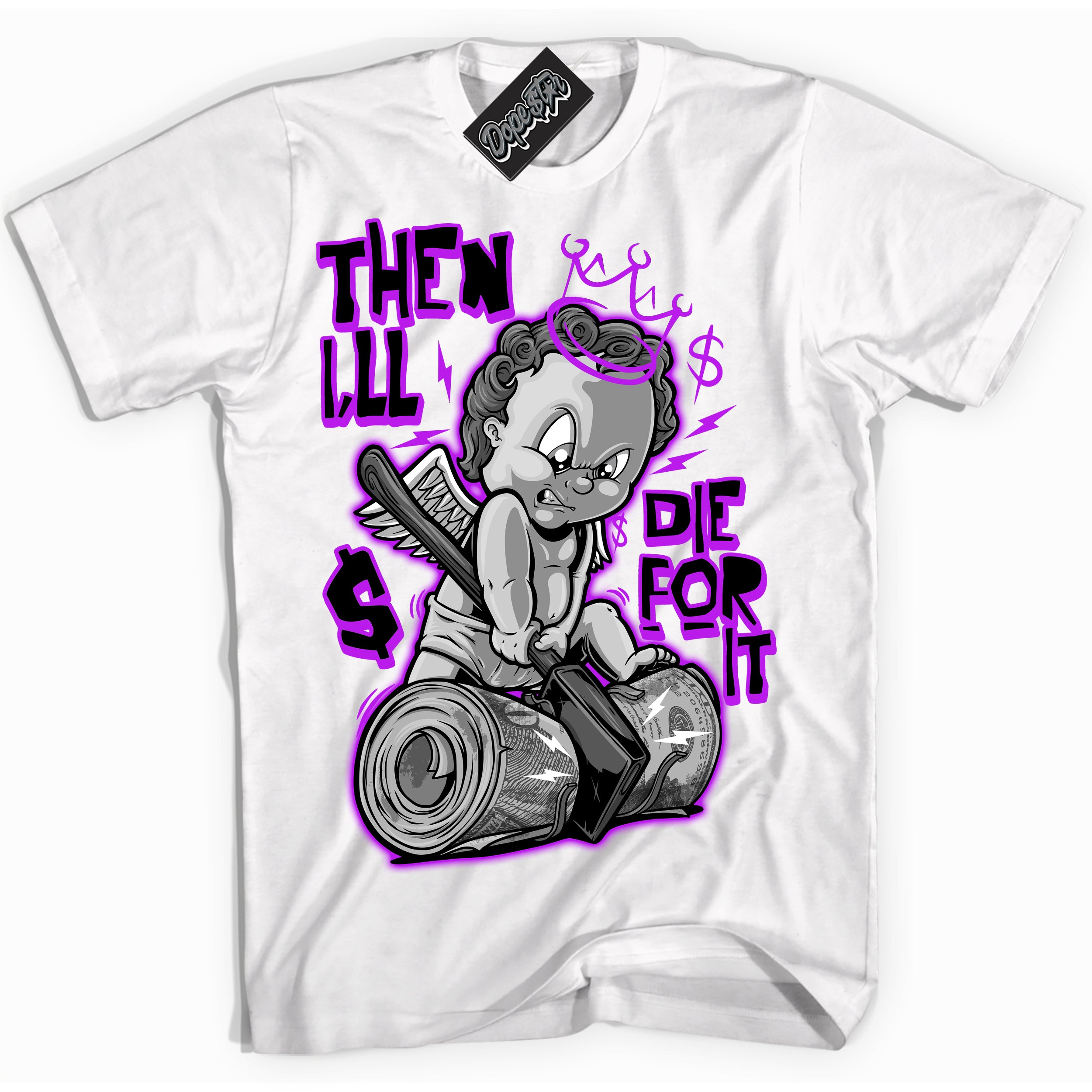Cool White Shirt with “ Then I'll” design that perfectly matches RTKT Genesis Dunk Sneakers.