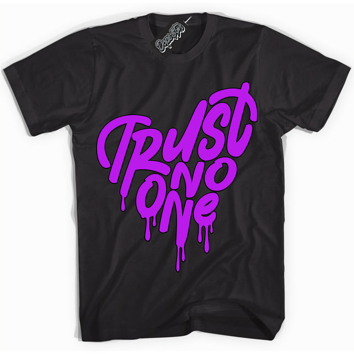 Cool Black Shirt with “ Trust No One Heart” design that perfectly matches RTKT Genesis Dunk Sneakers.
