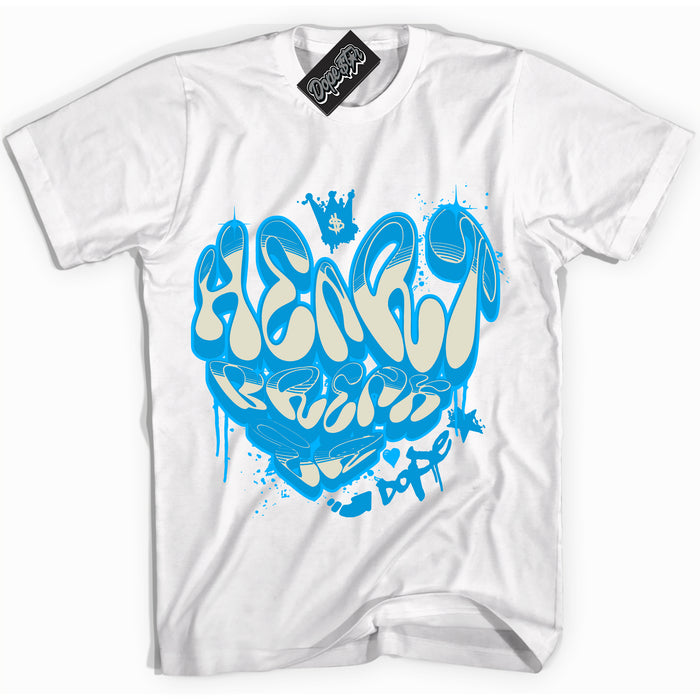 Dunk High Next Nature Light Khaki Star Blue 'Heartbreaker Graffiti' Shirt – White Streetwear T-Shirt | Sneaker Matching Tee for Dunk High Next Nature Light Khaki Star Blue | Men's & Women's Streetwear Outfit by Sneaker Shirts Outlet.
