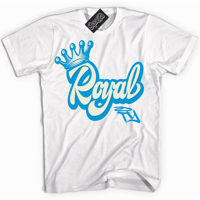Dunk High Next Nature Light Khaki Star Blue 'Royalty' Shirt – White Streetwear T-Shirt | Sneaker Matching Tee for Dunk High Next Nature Light Khaki Star Blue | Urban Fashion for Royalty | Men's & Women's Streetwear Outfit by Sneaker Shirts Outlet.
