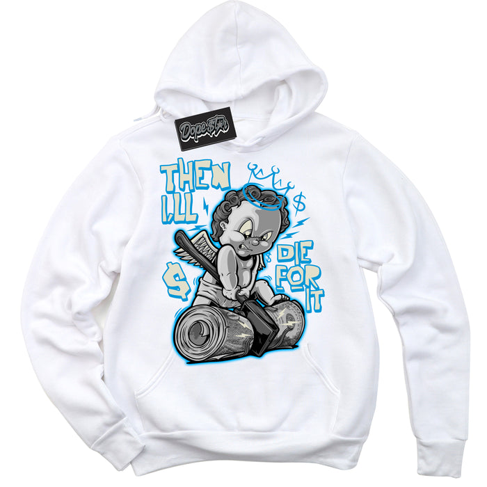 Dunk High Next Nature Light Khaki Star Blue 'Then I'll' Hoodie – White Streetwear Sweatshirt | Sneaker Matching Hoodie for Dunk High Next Nature Light Khaki Star Blue | Urban Fashion for Then I'll | Men's & Women's Streetwear Outfit by Sneaker Shirts Outlet.
