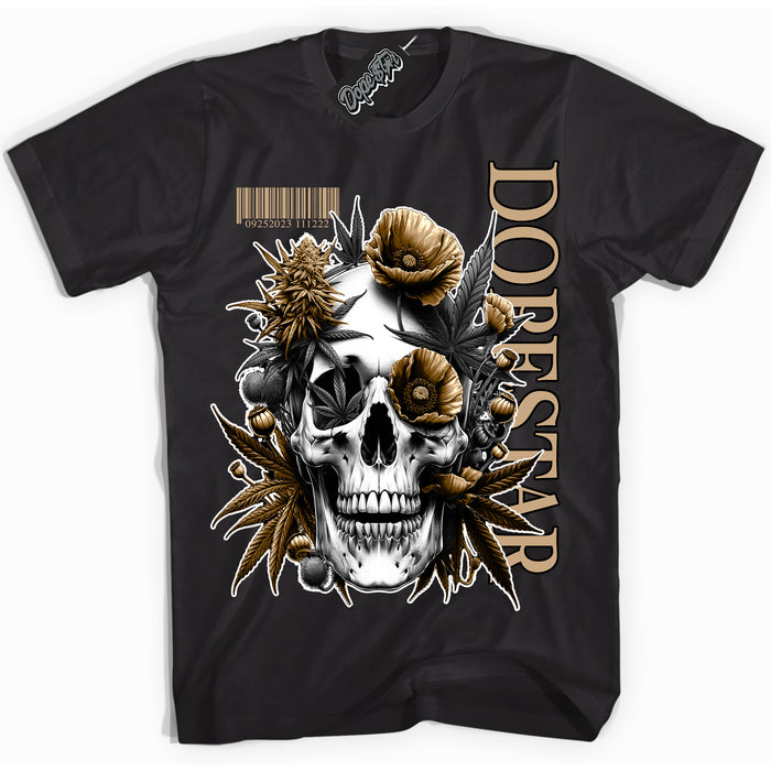 Cool Black Shirt with “Skull Poppies” design that perfectly matches Black Anthracite Sesame Dunk.