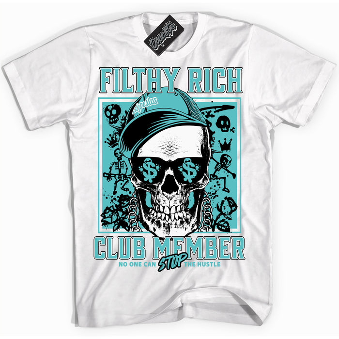 Dunk Low Retro Black Dusty Cactus 'Filthy Rich' Shirt - White Streetwear Mockup | Sneakerhead T-Shirt Matching Dunk Low Retro Black Dusty Cactus | Limited Edition Urban Streetwear for Sneaker Matching OOTD | Outfits that pair perfectly with your ND Low Retro Black Dusty Cactus | Sneakerhead Fashion Must-Have Apparel for Men and Women.