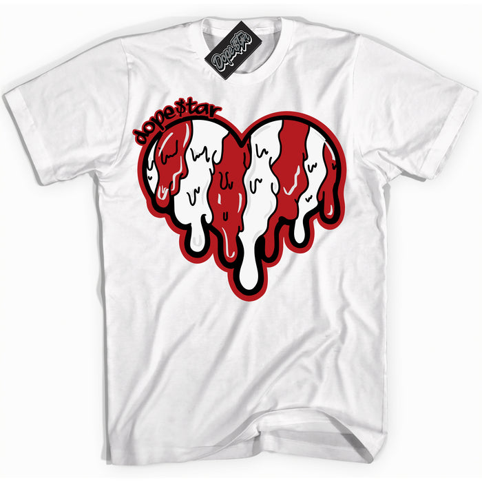 Dunk Low Black Toe Bright Crimson 'Melting Heart' Shirt – White Streetwear T-Shirt | Sneaker Matching Tee for Dunk Low Black Toe Bright Crimson | Men's & Women's Streetwear Outfit by Sneaker Shirts Outlet.
