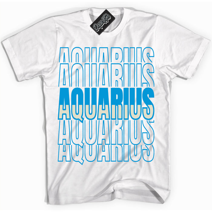 Dunk Low Coconut Milk University Blue 'Aquarius' Shirt – White Streetwear T-Shirt | Sneaker Matching Tee for Dunk Low Coconut Milk University Blue | Urban Fashion for Aquarius | Men's & Women's Streetwear Outfit by Sneaker Shirts Outlet.