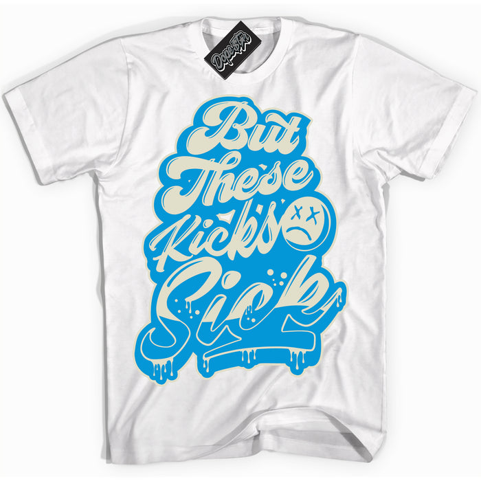 Dunk Low Coconut Milk University Blue 'Kick Sick' Shirt – White Streetwear T-Shirt | Sneaker Matching Tee for Dunk Low Coconut Milk University Blue | Urban Fashion for Sneakerheads | Men's & Women's Streetwear Outfit by Sneaker Shirts Outlet.
