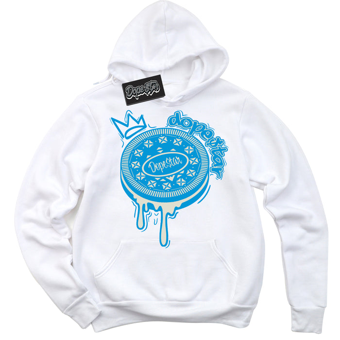 Dunk Low Coconut Milk University Blue 'Oreo DS' Hoodie – White Streetwear Sweatshirt | Sneaker Matching Hoodie for Dunk Low Coconut Milk University Blue | Urban Fashion for Sneakerheads | Men's & Women's Streetwear Outfit by Sneaker Shirts Outlet.